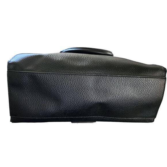 Kenneth Cole black leather satchel shoulder bag - Picture 5 of 7